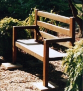 Unique original bench design after the Mission Style